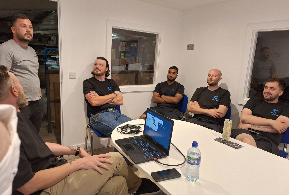 Engineer configuring system on site